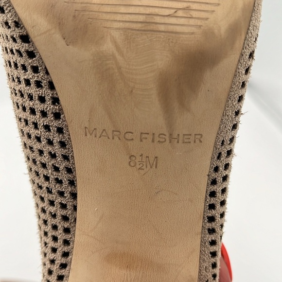 Marc Fisher Shaini Perforated Lace-up Peep Toe Ankle Booties - Picture 13 of 13